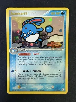 Pokemon TCG: 2004 EX Team Rocket Returns Azumarill 1/109 Reverse Holo NM - Image 5