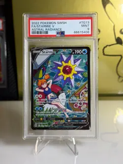 2022 Pokemon Starmie V FA Full Art Trainer Gallery TG13 SWSH EN PSA 9 MINT Misty - Image 1