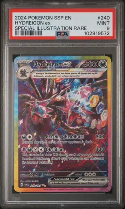 2024 Pokemon Scarlet and Violet: Surging Sparks Hydreigon ex #240 SIR PSA 9 - Image 1