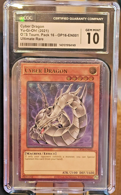 Yugioh Cyber Dragon OP16-EN001 Ultimate Rare OTS Tournament Pack Gem Mint CGC 10 - Image 1