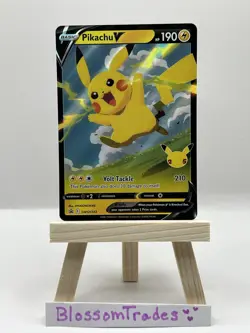 Pokemon TCG Pikachu V SWSH143 SWSH: Sword & Shield Black Star Promo Cards Holo - Image 2