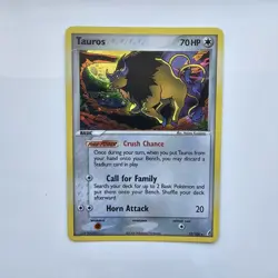 Tauros 12/100 Holo Rare EX Crystal Guardians Pokemon Card - Image 1