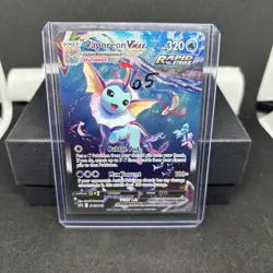 Pokemon Vaporeon VMAX TCG Sword & Shield SWSH182 Holo PSA 9 Promo Card - Image 1