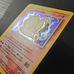 MP Pokemon TCG Base Set Ninetales Holo 12/102 Black Flame Error Card Unlimited - Image 4