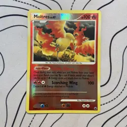 Moltres 10/100 Majestic Dawn Reverse Holo Rare Pokemon Card TCG MP - Image 1