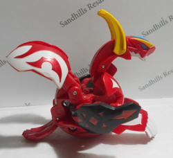 Bakugan Flare Dragaon Red Pyrus BakuTech 500G & matching card - Image 3