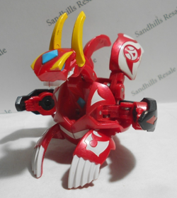 Bakugan Flare Dragaon Red Pyrus BakuTech 500G & matching card - Image 4