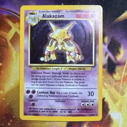 Alakazam - 1/102 - Pokemon Base Set Unlimited Holo Rare Card WOTC LP - Image 1