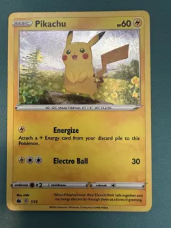 McDonald's Pikachu Holo Promo Card 7/15 2022 Pokemon TCG Battle Confetti - Image 1