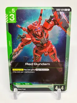 Gundam TCG Card Game Dual Impact Foil Rare GD02 R-024 Red Gundam Clan NM - Image 1