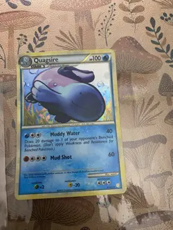 Pokemon TCG Quagsire HeartGold SoulSilver Holo Rare Card 9/123 - Image 1