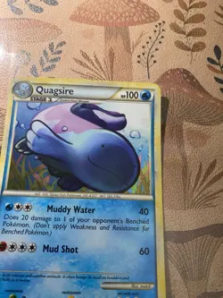 Pokemon TCG Quagsire HeartGold SoulSilver Holo Rare Card 9/123 - Image 3