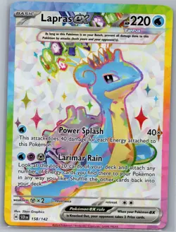 Lapras ex 158/142 SV07: Stellar Crown - Pokemon Card - NM - Image 1