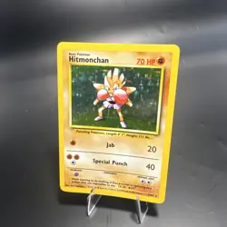 Hitmonchan 7/102 Holo Rare Base Set Pokemon Card LP/NM - Image 3