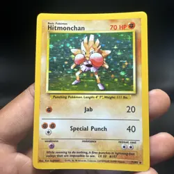 Hitmonchan 7/102 Holo Rare Base Set Pokemon Card LP/NM - Image 5