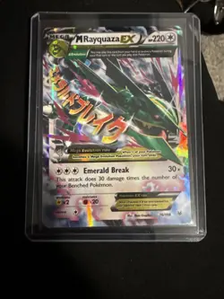 Pokemon TCG Mega-Rayquaza EX Roaring Skies Holo Rare Card 76/108 - Image 1