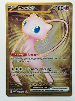 Pokemon TCG Mew EX 151 Gold Metal Promo Card 205/165 Ultra Rare - Image 1