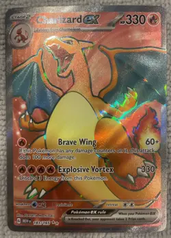 Pokemon TCG Charizard EX Holo Ultra Rare Card 183/165 Scarlet & Violet 151 - Image 3