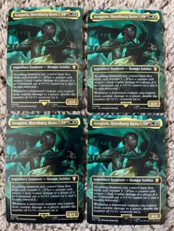 MTG - Aragorn, Hornburg Hero x4 - Lord of the Rings - Borderless - Image 1