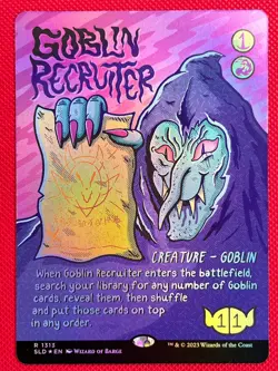 MTG 1X Goblin Recruiter X1 (Rainbow Foil) Secret Lair Magic - NM/MT - Image 1