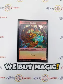 MTG | Dragon Token | Unique & Misc | Foil | Light Played | English - Image 1