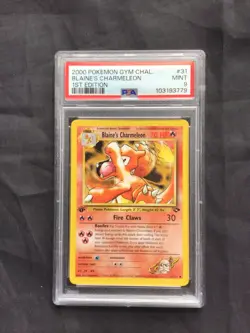 Pokemon: Gym Challenge 1st Edition Uncommon: Blaine's Charmeleon 31/132 PSA 9 - Image 1