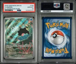 2025 Clamperl 195/182 Illustration Rare Pokemon Destined Rivals PSA 10 - Image 1