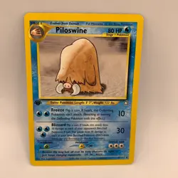 Pokemon TCG - Piloswine 1st Edition 44/111 Uncommon - WOTC Neo Genesis - NM/LP - Image 1