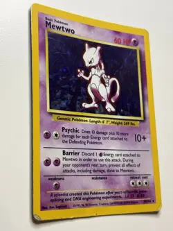 Mewtwo 10/102 - Base Set - WotC - Holo - Heavy Played - Pokemon TCG - Image 2