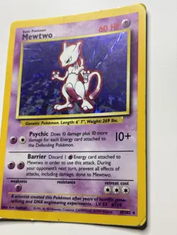 Mewtwo 10/102 - Base Set - WotC - Holo - Heavy Played - Pokemon TCG - Image 3