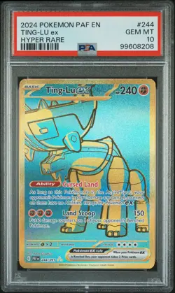 2024 POKEMON PAF EN-PALDEAN FATES HYPER RARE #244 TING-LU EX PSA 10 - Image 1