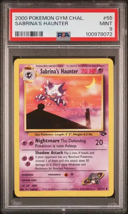 2000 POKEMON GYM CHALLENGE #55 SABRINA'S HAUNTER PSA 9 - Image 1