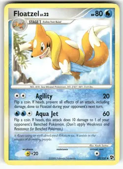 Floatzel Great Encounters Uncommon Pokemon Moderately played - Image 1