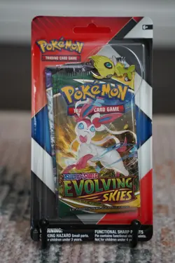 Pokemon TCG Evolving Skies & Chilling Reign 2 Pack Blister w/ Celebi Pin Sealed - Image 1