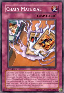 Yugioh PTDN-EN067 Chain Material 1st ED VERY HARD TO FIND + BONUS!! - Image 1