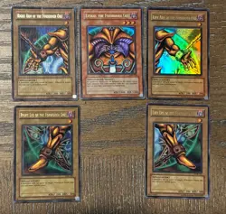 Yugioh Exodia the Forbidden One Complete Set LOB-120-123 PGL02 Ultra Rare HP - Image 1
