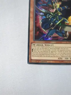 YUGIOH BEGINNING KNIGHT SUPER RARE 1ST EDITION GOOD DOCS-EN022 LP - Image 4