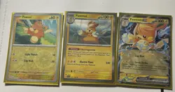 Three Cards! Pawmi Reverse Holo Pawmot Holo and Pawmot Ex Pokemon TCG - Image 1