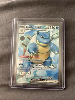 Pokemon TCG Blastoise EX Holo Ultra Rare Card Scarlet Violet-151 184/165 - Image 1