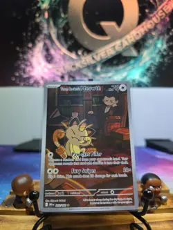 Team Rockets Meowth 203/182 SV10 Destined Rivals Illustrated Card Mint Condition - Image 1