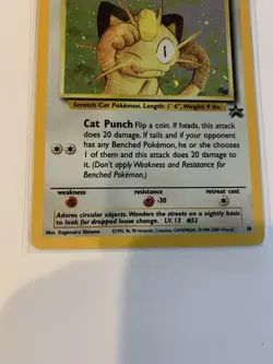 Pokemon TCG Meowth Black Star Promos Holo Card 10 NM Condition - Image 3