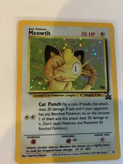Pokemon TCG Meowth Black Star Promos Holo Card 10 NM Condition - Image 4
