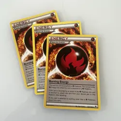 Lot of 3 Burning Energy 151/162 XY Breakthrough 2015 Pokemon Cards - Image 1