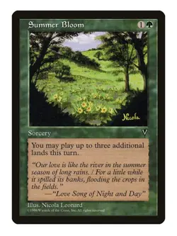 Summer Bloom MTG Visions Uncommon LP Lightly Played Single Card - Image 1