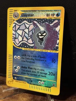 Pokemon Card - Cloyster 8/165 Expedition Base Set Reverse Holo Rare Lp - Image 2