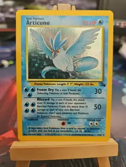 Pokemon TCG Articuno Fossil Holo Unlimited Rare Card 2/62 LP Condition 🔥 - Image 1