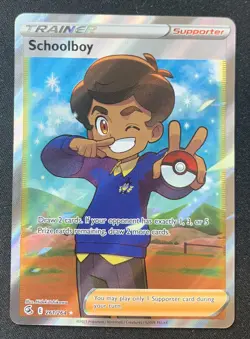 Schoolboy 261/264 Fusion Strike Full Art Ultra Rare Holo Pokemon TCG Card NM - Image 1