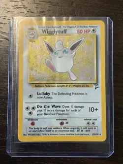 Pokemon TCG Wigglytuff Holo Rare Card 019/130 Base Set 2 - Image 1