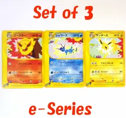 Flareon Vaporeon Jolteon 001 002 003/T Promo E Series Pokemon Card Japanese TCG - Image 1