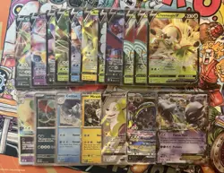 TCG Pokemon English: V’s, EX’s, Promo, FA’s Card Lot of 18 Cards Sword & Shield - Image 1